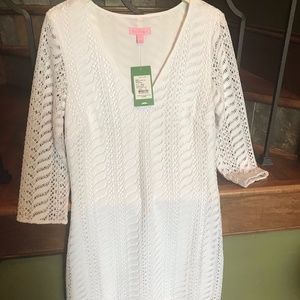 Lilly Pulitzer white crochet lace dress, NWT